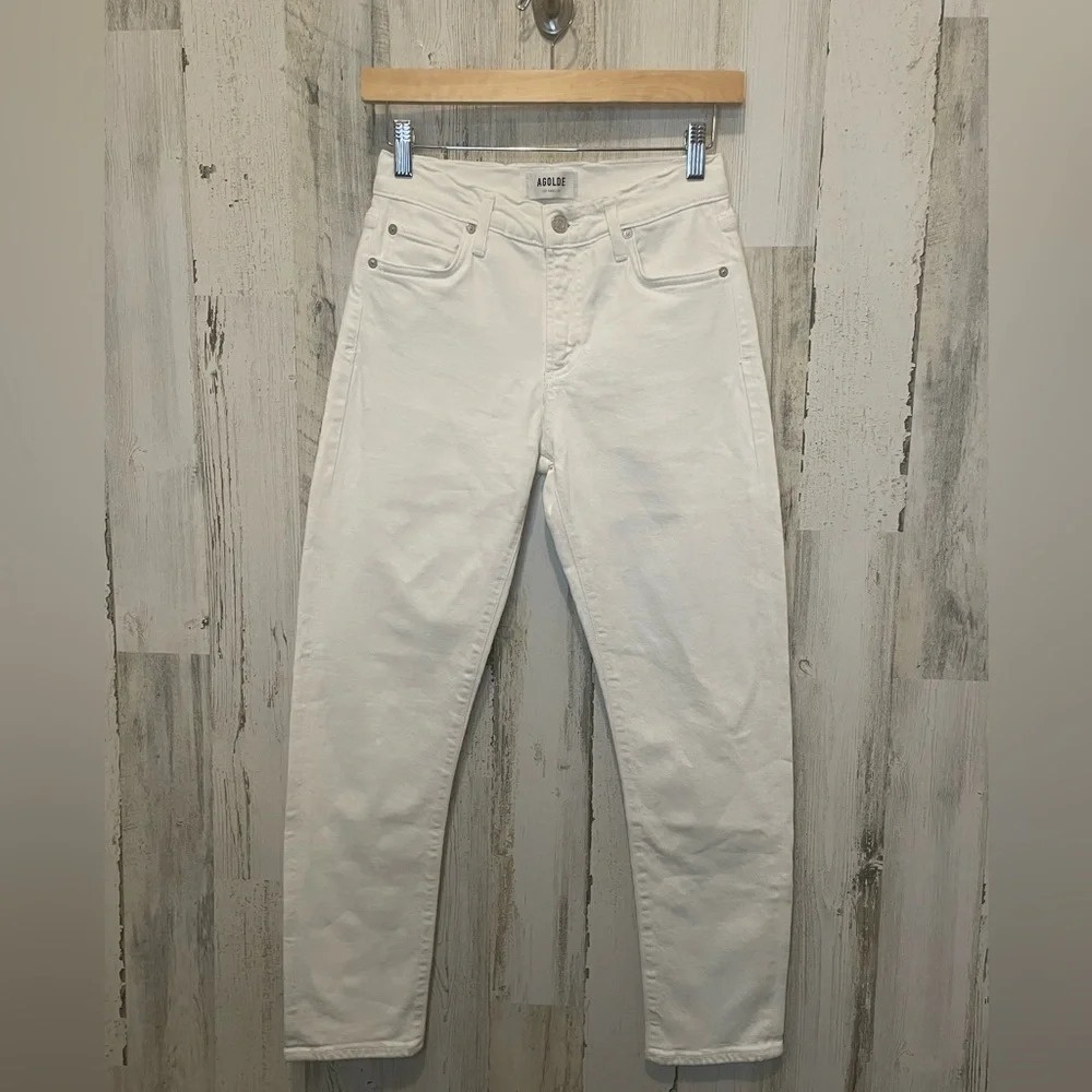 AGOLDE Toni Straight Leg Jeans- Ivory size 26